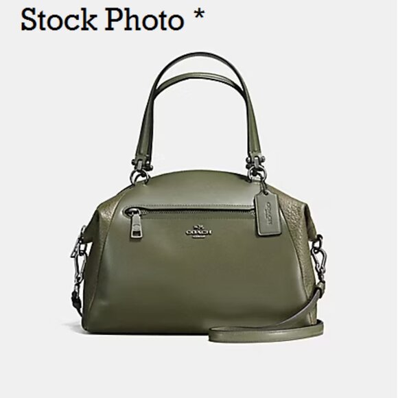 PRAIRIE SATCHEL (COACH F56818) Sage Green/DARK GUNMETAL EUC - Picture 1 of 16